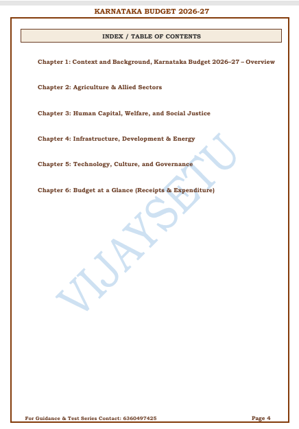 Karnataka Economic Survey & Budget English PDF